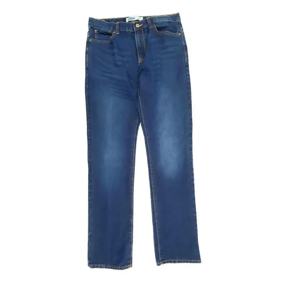 Old Navy Skinny Adjustable‎ Waist Boy's size 18 Dark Wash Blue Denim jeans